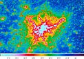 Direct and indirect light pollution around Madrid